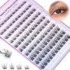 917lURxIZdL._SL1500_.jpg ALICE Self Adhesive Lashes Natural Look Clusters No Glue Needed Wispy Reusable Press on Lashes Pre-Glue 8-14mm 120pcs C Curl With Lash Tweezers