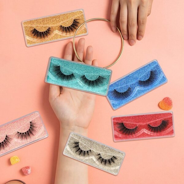 917zt3ig8KL._SL1500_.jpg 3D Faux Mink Lashes Wholesale Lashes Bulk 30 Pairs False Eyelashes Wispy 18mm Natural 10 Styles Mixed Soft Reusable Fake Eyelashes Pack with Glitter Portable Boxes