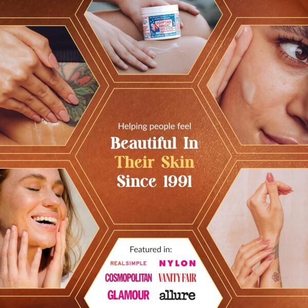 EGYPTIAN MAGIC - All Purpose Face, Body, and Dry Skin Moisturizing Cream, Skin Protectant for Women & Men, Eczema Care Healing Balm, Scar Treatment, Stretch Marks, and Tattoo Aftercare, 4 & 2oz Bundle