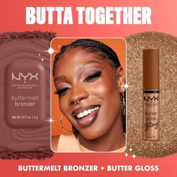 91BugWVMdL._SL1500_.jpg NYX PROFESSIONAL MAKEUP Butter Gloss Bling Lip Gloss, Non Sticky and Shiny Vegan Lip Makeup - Shimmer Down