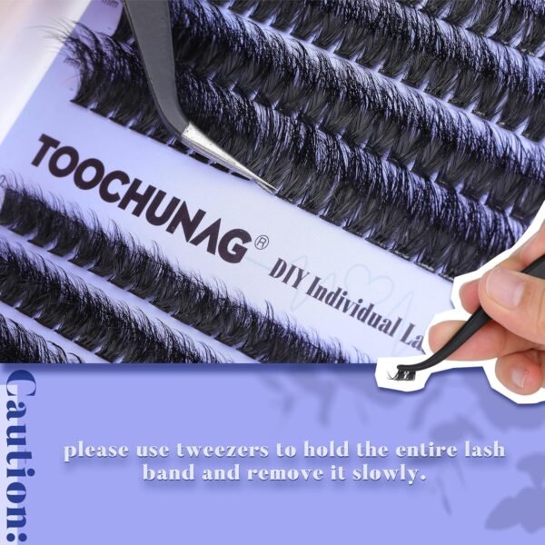 91CB0DoR7IL._SL1500_.jpg Fluff Lash Clusters 80D+100D Thick Cluster Eyelash Extensions 10-18mm DIY Flat Lash Extension D Curly Wispy Individual Lashes 252pcs False Mink Eyelashes Clusters by TOOCHUNAG