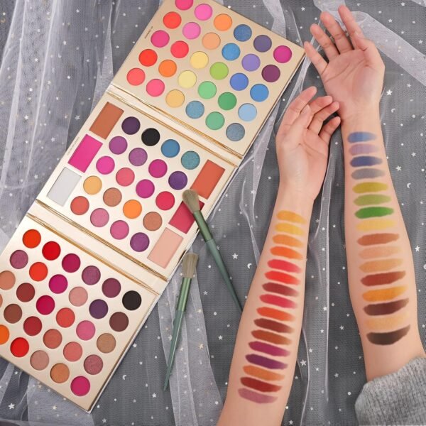 91DKR1o8bL._SL1500_.jpg 86 Colors Highly Pigmented Eyeshadow Palette with 13 pcs Makeup Brushes Set, Includes Matte Shimmer Long Lasting Waterproof Contour Blush Powder Highlighter,Makeup Gift Set for Women.