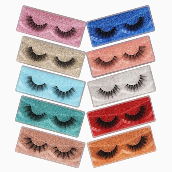 91E-99hydwL._SL1500_.jpg 3D Faux Mink Lashes Wholesale Lashes Bulk 30 Pairs False Eyelashes Wispy 18mm Natural 10 Styles Mixed Soft Reusable Fake Eyelashes Pack with Glitter Portable Boxes