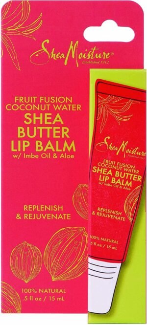 91EIu1sMszL._AC_SL1500_.jpg Shea Moisture Fruit Fusion Coconut Water Butter Lip Balm Care for Unisex, 0.5 Ounce