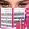 Waltz Lash Clusters Kit - Lash Clusters Lash Extension Kit with Bond and Seal Eyelash Cluster 20D30D40D50D-0.07D Cluster Eyelash Extensions Eyelash Extension Kit DIY at Home