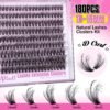 91Iuv0NFqnL._SL1500_.jpg Fluff Lash Extension Kit Wispy Eyelash Extension Kit 10-18MM Natural Lash Clusters 180PCS Cluster Eyelash Extensions with Lash Bond and Remover and Lash Applicator DIY Lashes Extension by Pleell