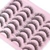 91JiXCTXB9L._SL1500_.jpg FARRED Natural Lashes Short Eyelashes Wispy False Mink Lash Pack 14 Pair Natural Look Fluffy Cat Eye Strip Eyelash Small Fake Lashes Full Pestañas Sets for MUA and Beginners Daily Makeup (F1 | 8-14mm)