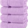 Utopia Towels 4 Pack Premium Bath Towels Set, (27 x 54 Inches) 100% Ring Spun Cotton 600GSM, Lightweight and Highly Absorbent Quick Drying Towels, Perfect for Daily Use (Lavender)