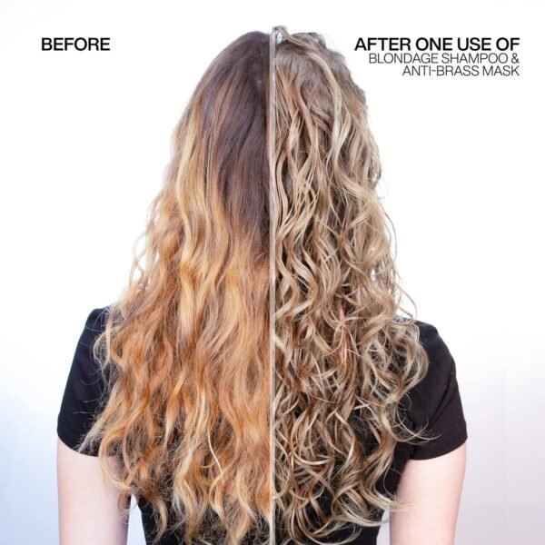 Redken Blondage Express Anti-Brass Mask For Blonde & Highlighted Hair - Ultra-Pigmented Purple Mask For Blonde Hair