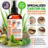 91Mcv8LTFML._SL1500_.jpg Organic Castor Oil For Face Moisturizer, Eyes, Eyelashes, Eyebrows, Wrinkles with Jojoba, Rosehip, Grapeseed, Squalane, Palmarosa, Bergamot and Vitamin E for Gentle Skin, Men & Women 1oz