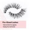 Eylure Press On Pre-Glued False Eyelashes, Wispy Light Texture Lash, No.117, 1 Pair