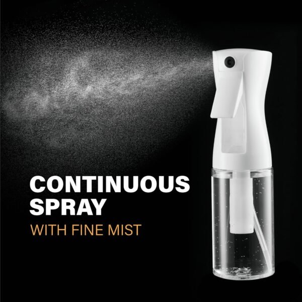 2 Pack Continuous Spray Bottles - Ultra Fine Mist Sprayer | Water Spray Bottle For Hair Mister Spray Bottle | Hair Spray Bottles For Hairstyling, Cleaning, Salons - 2pk 6.8 OZ / 200 ML