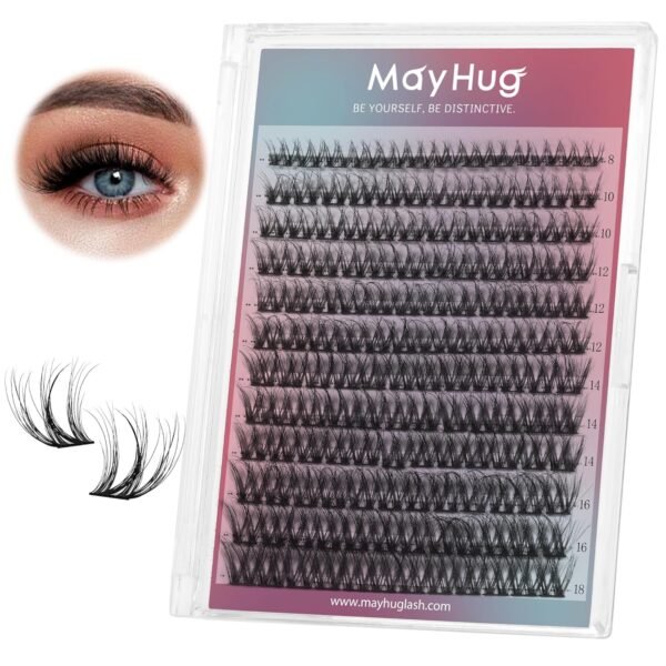 91Nob1xOppL._SL1500_.jpg Cluster Lashes, Mink Fake Eyelashes 3D Volume Lashes, 144 Pcs Natural Eyelashes Mixed 8-18mm, DIY Cluster Eyelash Extensions at Home, D Curl Lash Clusters Soft & Lightweight (Dreamy)