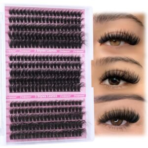 91OME88He8L._SL1500_.jpg Volume Lash Extension Mink Thick Cluster Eyelash Extensions 10-18mm Lash Clusters Individual Lash Extensions DIY Clusters Lashes Extension at Home by Focipeysa (300pcs-70P+80P+90P 10-18mm)