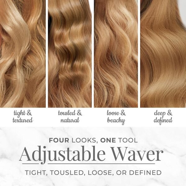 Remington 4 In 1 Adjustable Hair Waver With Pure Precision Technology Deep Waver for Multiple Styles, Cream, 1 Count