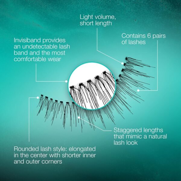 91TVJK2iyFL._SL1500_.jpg Ardell False Eyelashes, Natural Lashes 110 - Lightweight Reusable Strip Lashes, Eye-Lifting Effect, 5 Pairs + Bonus Pair