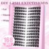 91Td1Ye-ZxL._SL1500_.jpg Lash Clusters Volume Eyelash Clusters Eyelash Extensions 168pcs DIY Individual Lashes Extensions 8-16MM Wispy Cluster Lashes by Ruairie