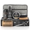 Striking Viking Grooming Kit - Premium Care Products for Men with Beard Shampoo, Oil, Balm Butter, Brush, Wooden Comb, Mustache Scissors & Toiletry Bag