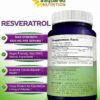 100% Natural Resveratrol - 1000mg Per Serving Max Strength (180 Capsules) Antioxidant Supplement, Trans-Resveratrol Pills for Heart Health & Pure, Polyphenols