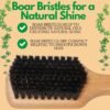 91VX7toJhL._SL1500_.jpg GranNaturals Soft Boar Bristle Slick Back Hair Brush - Hairbrush for Smoothing, Fades, Beards, 360 Waves to Style, Polish, & Lay Down Hair to Create a Sleek Ponytail Bun Hairstyle for Women & Men