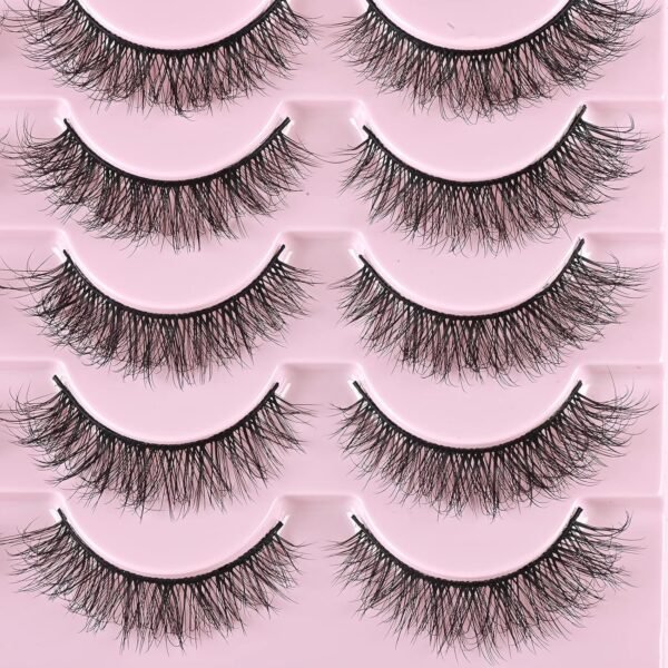 91X9n6OxldL._SL1500_.jpg FARRED Natural Lashes Short Eyelashes Wispy False Mink Lash Pack 14 Pair Natural Look Fluffy Cat Eye Strip Eyelash Small Fake Lashes Full Pestañas Sets for MUA and Beginners Daily Makeup (F1 | 8-14mm)