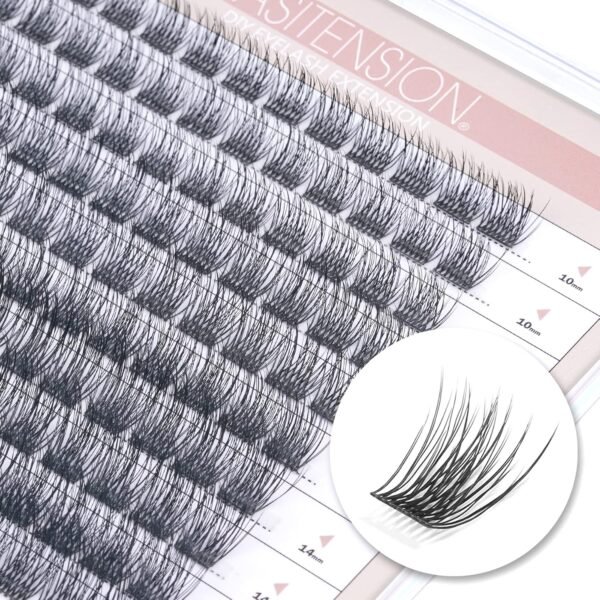 91YKewVRp1L._SL1500_.jpg DIY Eyelash Extension Lash Clusters 120 Clusters False Eyelash 3D Effect Individual Natural Lashes Set at Home Eyelash Extension Kit Lashes Pack Volume Cross Mixed