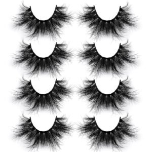 91ZuXGzSNS._SL1500_.jpg Mink Eyelashes Volume Dramatic False Eyelashes Thick Long Mink Lashes Wispy Strip Curly Fake Eyelashes by Calphdiar