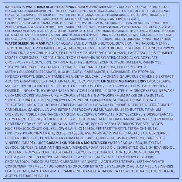 LANEIGE Water Bank Blue Hyaluronic Cream Moisturizer: Hydrating Korean Face Cream with Squalane & Ceramide for Skin Barrier Support, Dermatologist-Tested