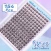 91bzZ51gC1L._SL1500_.jpg Lash Clusters Kit Wispy Natural Cluster Eyelash Extension Kit DIY Lash Extension Kit C-curly 10-16MM Eyelash Clusters Volume Individual Lashes Kit by Newcally
