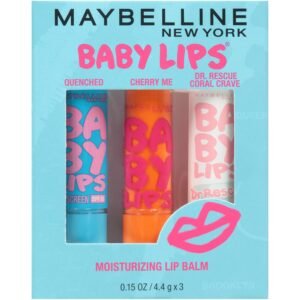 91csa7SUF9L._SL1500_.jpg Maybelline New York Baby Lips Moisturizing Lip Balm 3-pack, Lip Care Essentials, 3 Shades