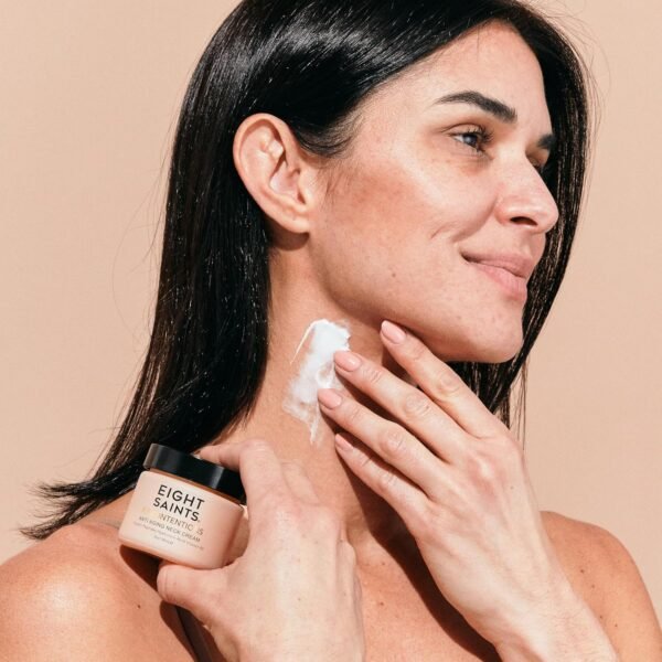 Eight Saints Firm Intentions Anti Aging Neck Cream, Natural & Organic, For Firming Skin and Reducing Wrinkles, 2 Ounces