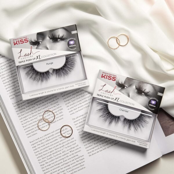 91eKUrFATjS._SL1500_.jpg KISS Lash Couture Triple Push-up False Eyelashes, 'Halloween 02', Includes, Contact Lens Friendly, Easy to Apply, Reusable Strip Lashes