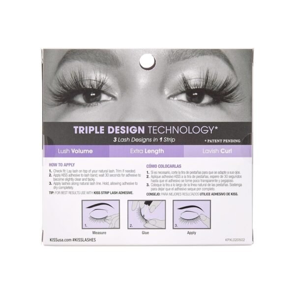 91eydW2hAoL._SL1500_.jpg KISS Lash Couture Triple Push-up False Eyelashes, 'Halloween 02', Includes, Contact Lens Friendly, Easy to Apply, Reusable Strip Lashes