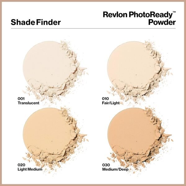 Revlon PhotoReady Blurring Face Powder Makeup, Longwear, Light-Medium Coverage with Flawless Finish, Shine & Oil-Free, 030 Medium Deep, 0.25 oz