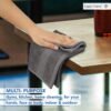 LANE LINEN Pack of 24 Washcloths Set - Spa & Salon Quality - 100% Mercerized Cotton Face Towels - Ring Spun, Very Soft & Absorbent Wash Cloths for Showering - Fingertip Towels - 13"x13", Space Grey