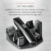 Remington Head to Toe Advanced Rechargeable Powered Body Groomer Kit, Beard Trimmer (10 Pieces), 6.3 Inch, Black
