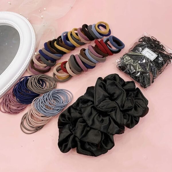 91kMr5iexSL._SL1500_.jpg YANRONG 755PCS Hair Accessories for Woman Set Seamless Ponytail Holders Variety Hair Scrunchies Hair Bands Scrunchy Hair Ties For Thick and Curly (Mix)
