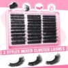 91kZKhshWOL._SL1500_.jpg Fluffier Lash Clusters Thick Volume Lash Extension 10-18mm Cluster Eyelash Extensions DIY Individual Lashes Wispy at Home Pestañas Pelo a Pelo by ALPHONSE (60D+80D+100D, 300pcs)