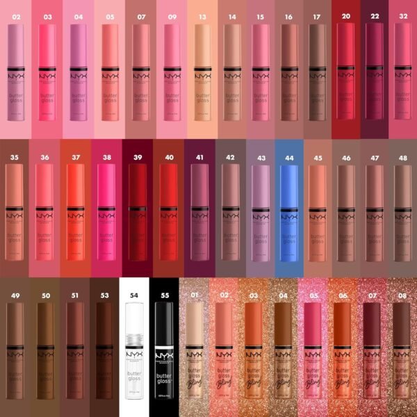 91kpNQisDFL._SL1500_.jpg NYX PROFESSIONAL MAKEUP Butter Gloss Bling Lip Gloss, Non Sticky and Shiny Vegan Lip Makeup - Shimmer Down