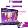 Desire Deluxe Hair Chalk for Girls Makeup Kit of 10 Temporary Colour Pens Gifts, Great Toy for Kids Age 5 6 7 8 9 10 11 12 13 Years Old, "Blue,Green,Grey,Pink,Purple
