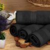 Utopia Towels 8 Piece Premium Towel Set, 2 Bath, 2 Hand, and 4 Wash Cloths, 600 GSM 100% Ring Spun Cotton, Highly Absorbent Towels for Bathroom, Gym, Hotel, and Spa, Black