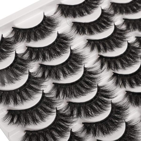 91nyStIkm0L._SL1500_.jpg JIMIRE False Eyelashes Mink Fluffy Volume Lashes 3D Wispy Long Fake Eyelashes 14 Pairs Pack