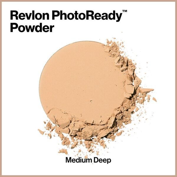 Revlon PhotoReady Blurring Face Powder Makeup, Longwear, Light-Medium Coverage with Flawless Finish, Shine & Oil-Free, 030 Medium Deep, 0.25 oz