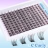 91pU2FC3L._SL1500_.jpg Lash Clusters Kit Wispy Natural Cluster Eyelash Extension Kit DIY Lash Extension Kit C-curly 10-16MM Eyelash Clusters Volume Individual Lashes Kit by Newcally