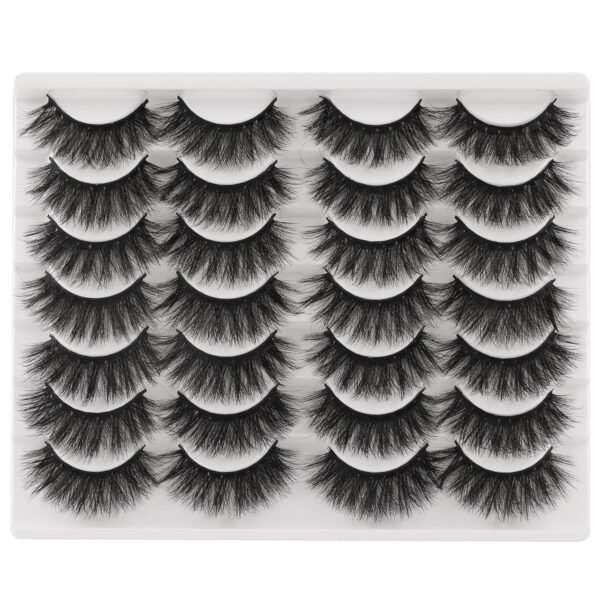 91pe1XKSKVL._SL1500_.jpg JIMIRE False Eyelashes Mink Fluffy Volume Lashes 3D Wispy Long Fake Eyelashes 14 Pairs Pack