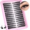 91rLOqvkxrL._SL1500_.jpg Lash Clusters Volume Eyelash Clusters Eyelash Extensions 168pcs DIY Individual Lashes Extensions 8-16MM Wispy Cluster Lashes by Ruairie