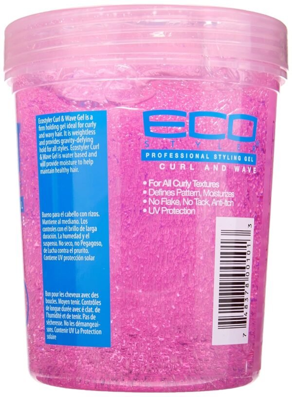91rN87AMP6L._SL1500_.jpg Ecoco Eco Style Hair Gel - Curl And Wave - Anti-Itch, Alcohol-Free Formula - Perfect Hold For Angled Or Tapered Sides - Ideal For Wavy Hair - No Flakes - Not Animal Tested - Moisturizes - 32 Oz