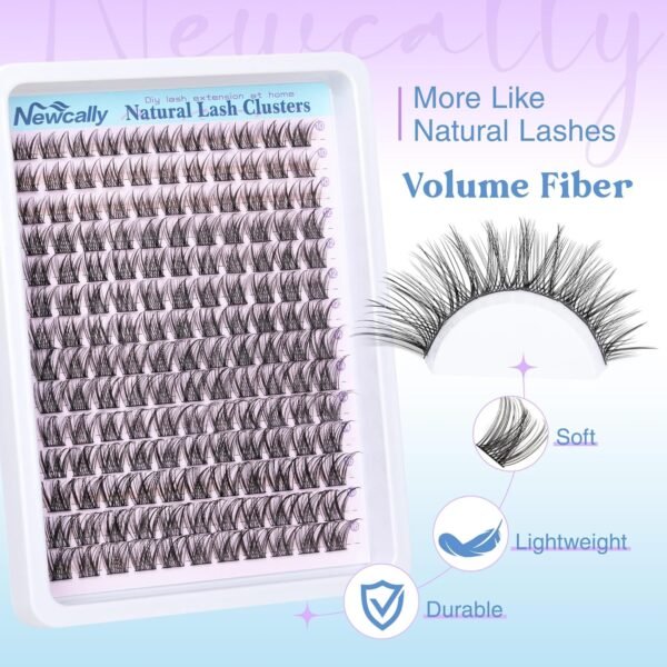 91rRjdzebRL._SL1500_.jpg Lash Clusters Kit Wispy Natural Cluster Eyelash Extension Kit DIY Lash Extension Kit C-curly 10-16MM Eyelash Clusters Volume Individual Lashes Kit by Newcally