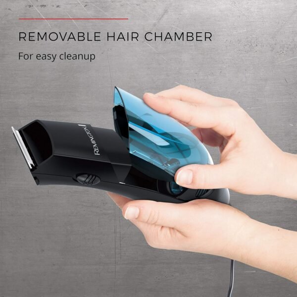 91rf2N7zHjL._SL1500_.jpg Remington Vacuum Haircut Kit, Vacuum Beard Trimmer, Hair Clippers for Men with Removable Hair Chamber and Dual Motor Power (18 pieces)