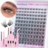 91t3WMp431L._SL1500_.jpg Natural Lash Clusters Kit Natural Eyelash Clusters C Curl Lash Extension Kit 8-16mm Eyelash Extension Kit DIY Individual Lashes Cluster Eyelash Extensions with Lash Remover by TNFVLONEINS